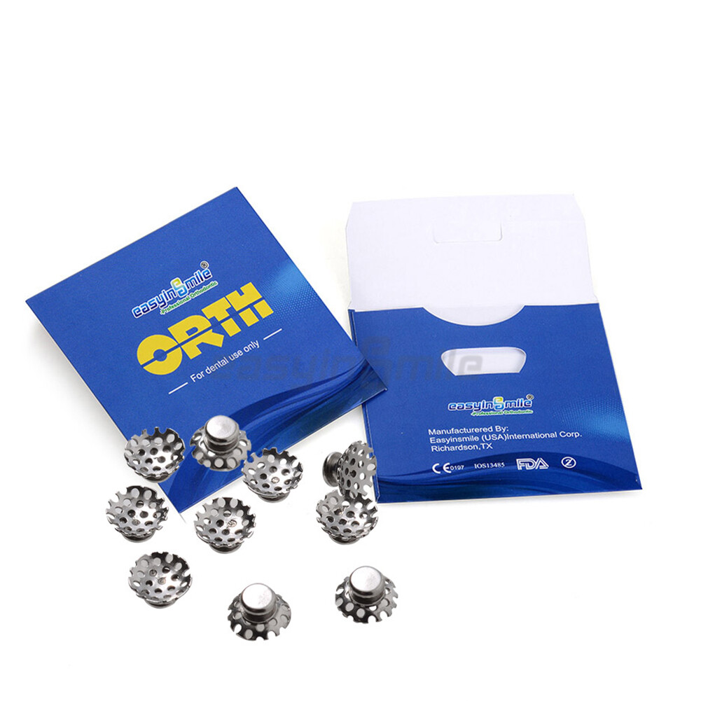 Denal Orthodontic Round Perforated Hollow Lingual Buttons with Holes 20Pcs/pack