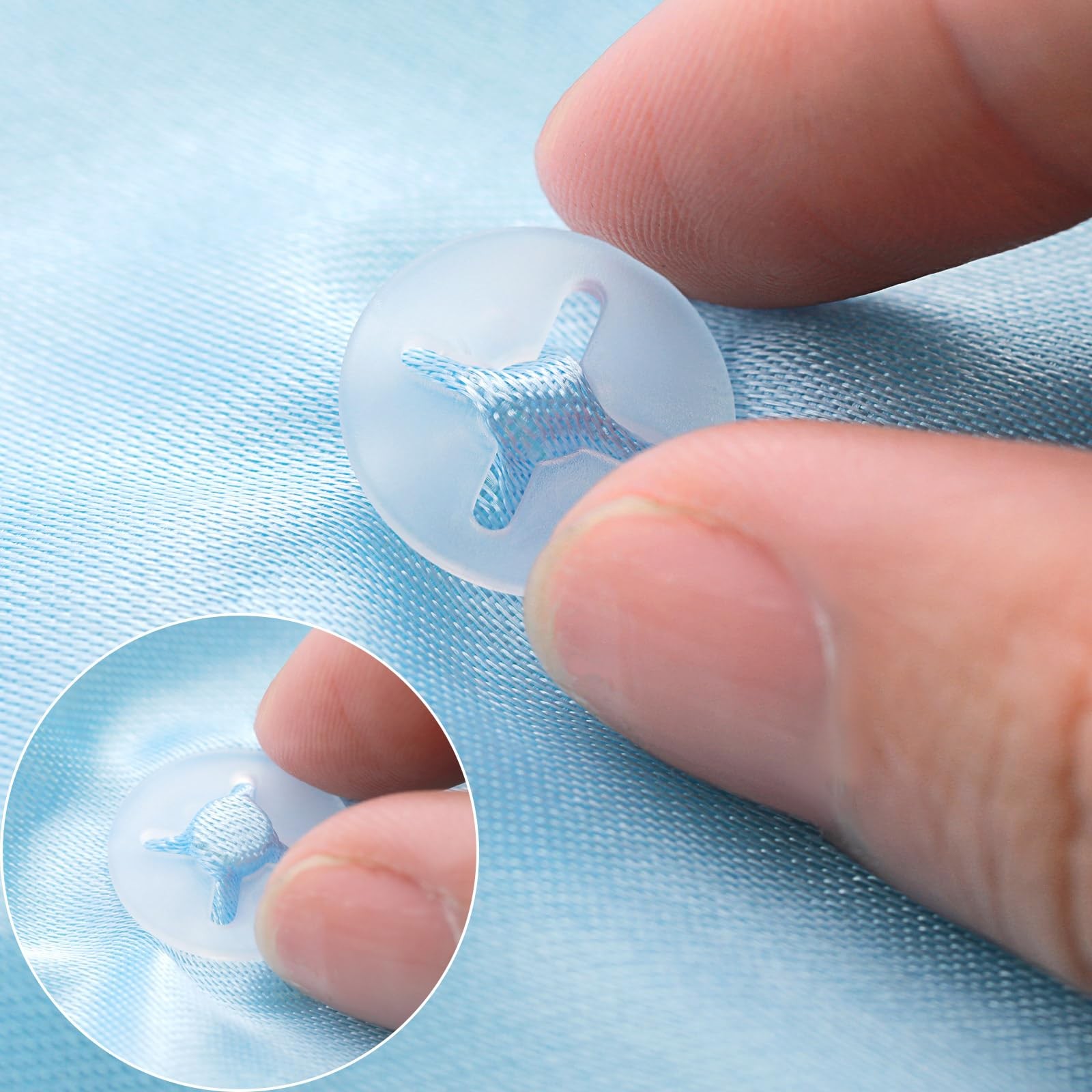 Wavwavw Clear Running Bib Clips Race 1.7 cm /0.67 inches in diameter,