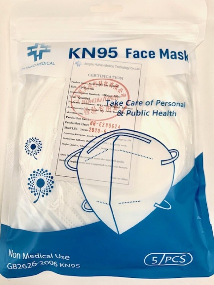KN95 Safety Face Mask Protective 5 Layers Disposable CE EN149 Approved PK of 30