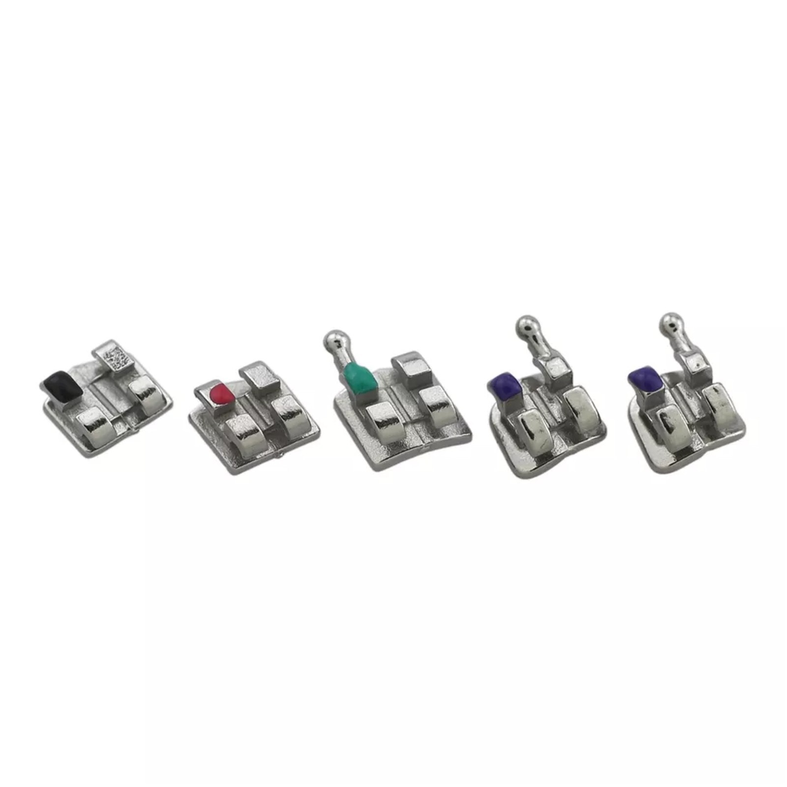 Dental Orthodontic Metal Brackets Braces Mini Roth MBT 018 022 345 Hooks MIM