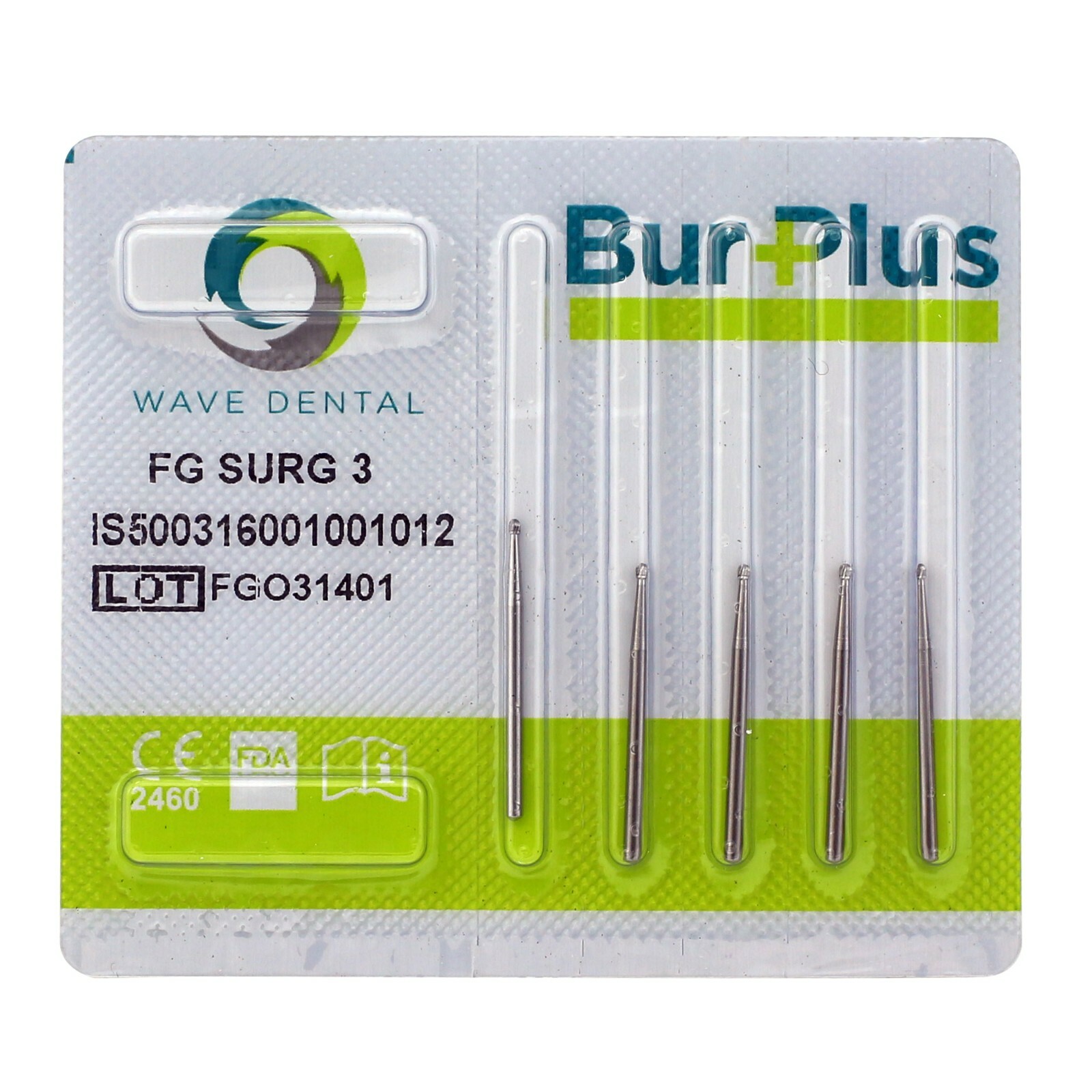Wave Dental Oral Surgical Burs Round Tungsten Carbide FG SURG 1 2 8 Midwest FGOS