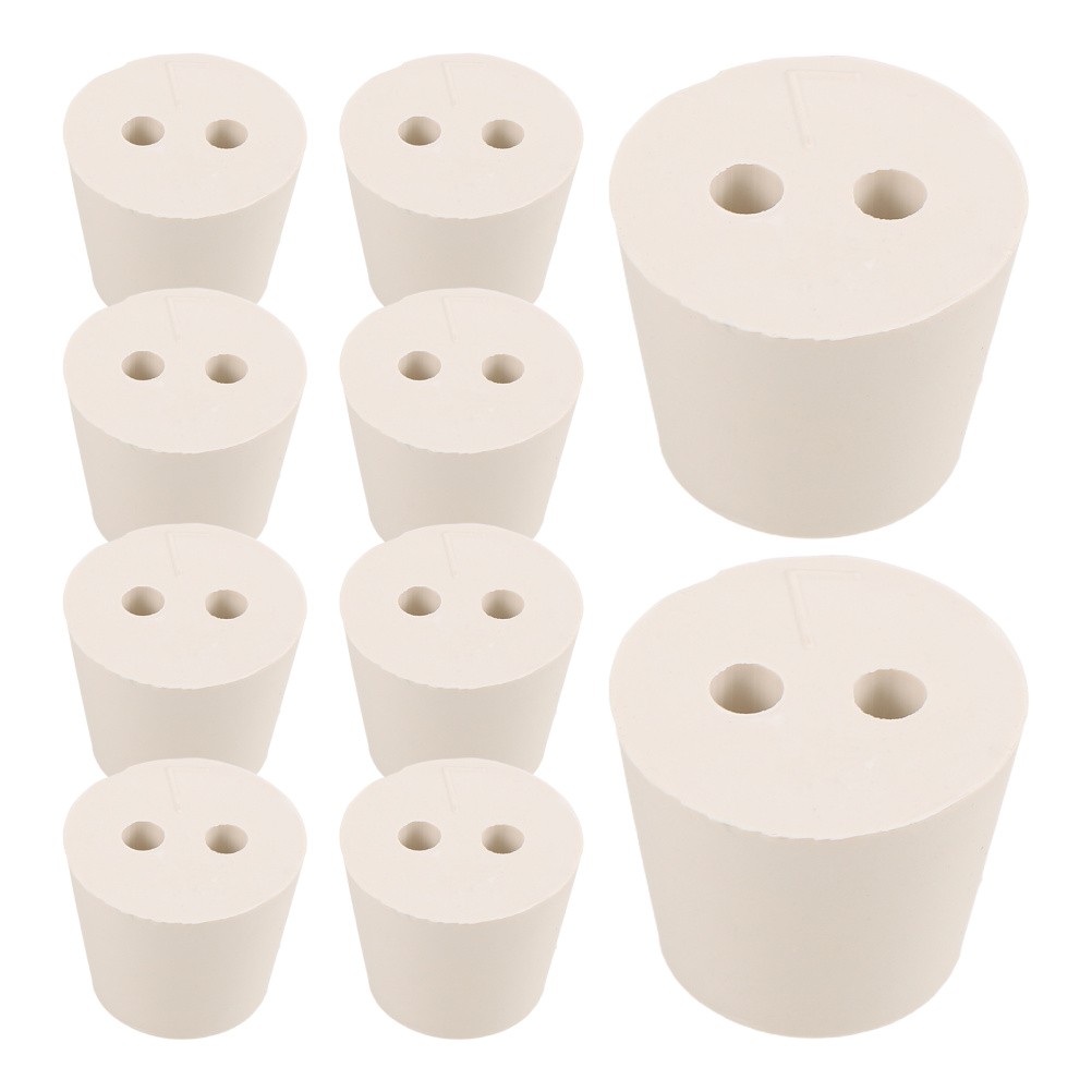 10 Pcs Rubber Experimental Stopper Bung for Test Tube Conical Plugs