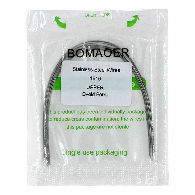 10-100×Dental Stainless Steel Rectangular Orthodontic Arch Wires 16×16 Upper