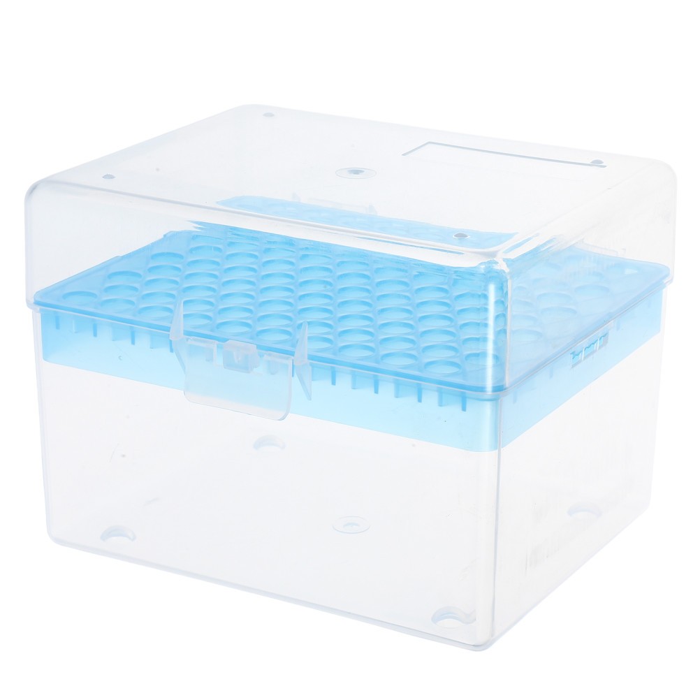 Durable Rectangular Pipette Pipettor Tip Box 100 Positions for Laboratory Use