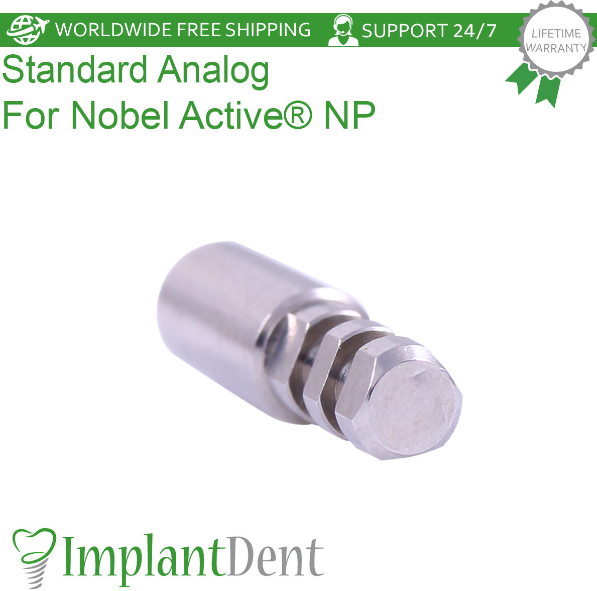 5x Dental Fixture Analog Narrow Platform Conical Connection Hex System 2.25mm