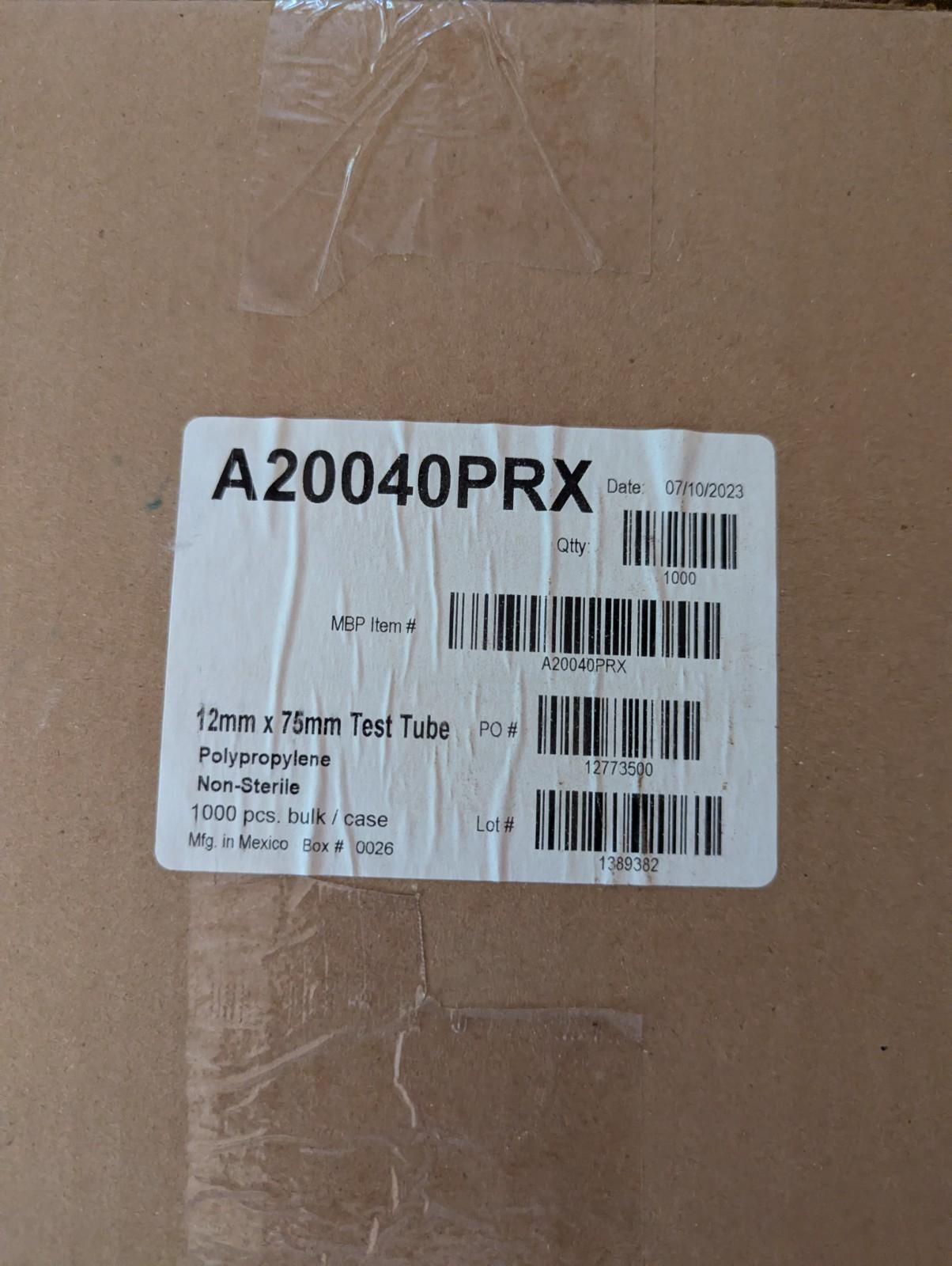 1000 Thermo Scientific 12×75mm Polypropylene Test Tubes Lab Sample Culture Tubes