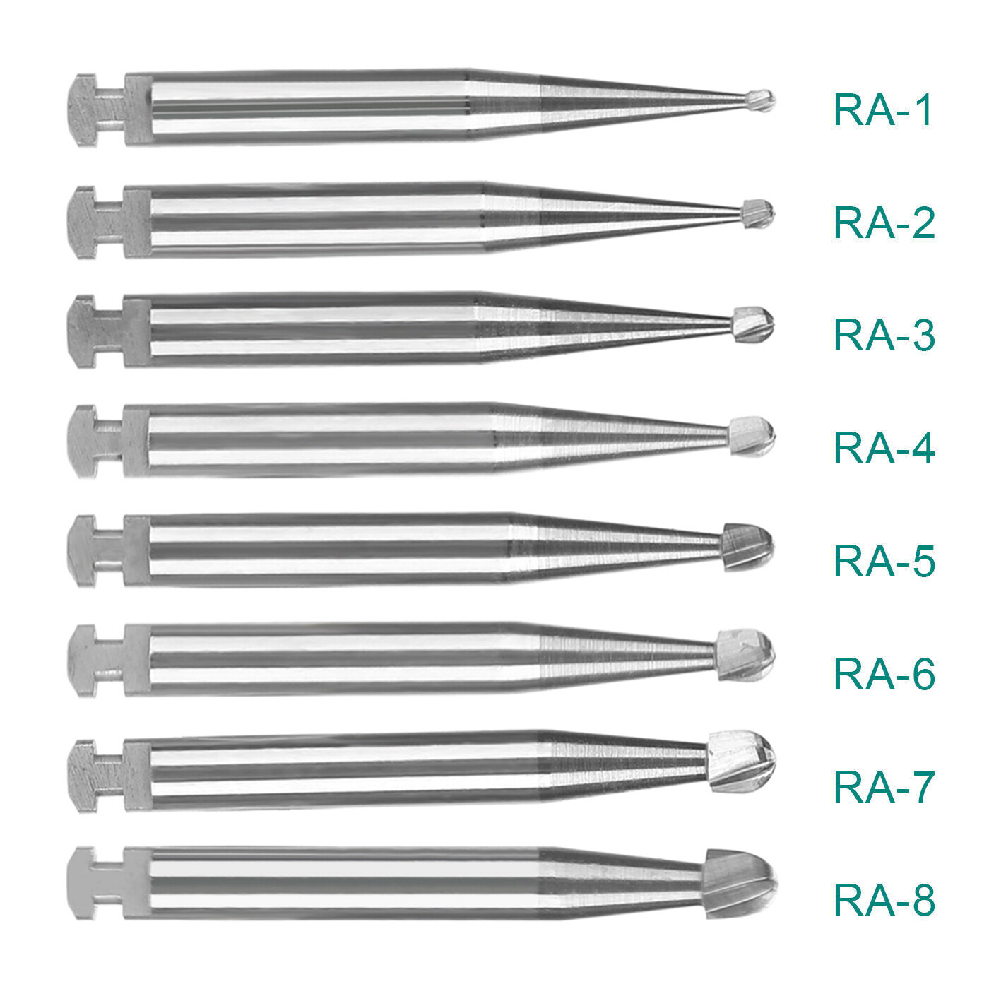 RA #1-8 round carbide bur for slow speed latch type Dental #1-8 RA/LA