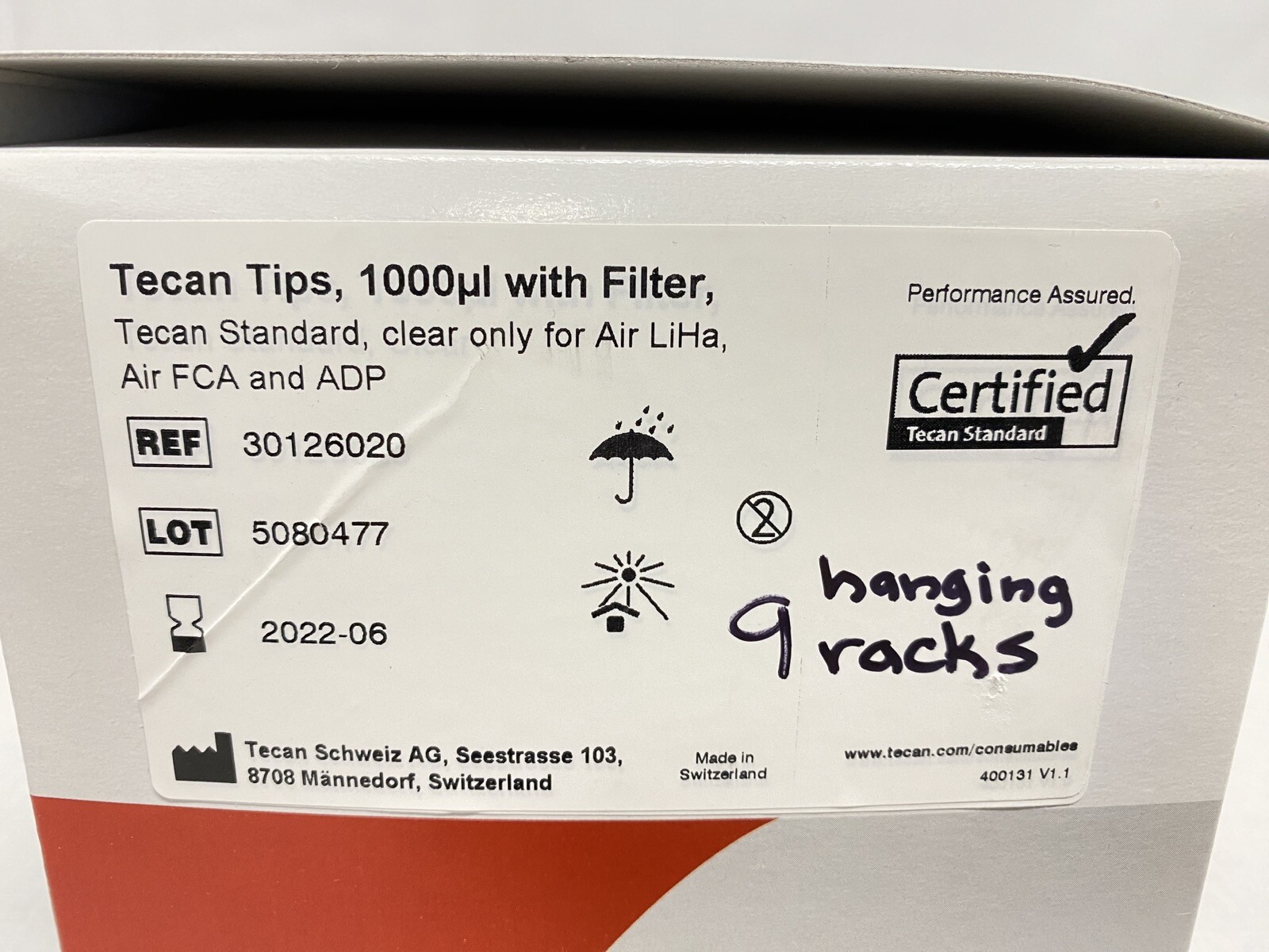 (864) TECAN 1000uL Standard Clear Hanging Filter Pipet Tips for Air LiHa FCA ADP