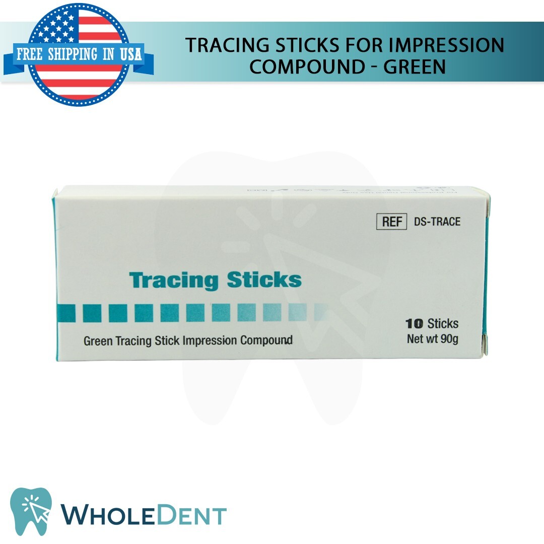 Restoration Dental Tracing Sticks Green 10pcs Impression Compound Mark