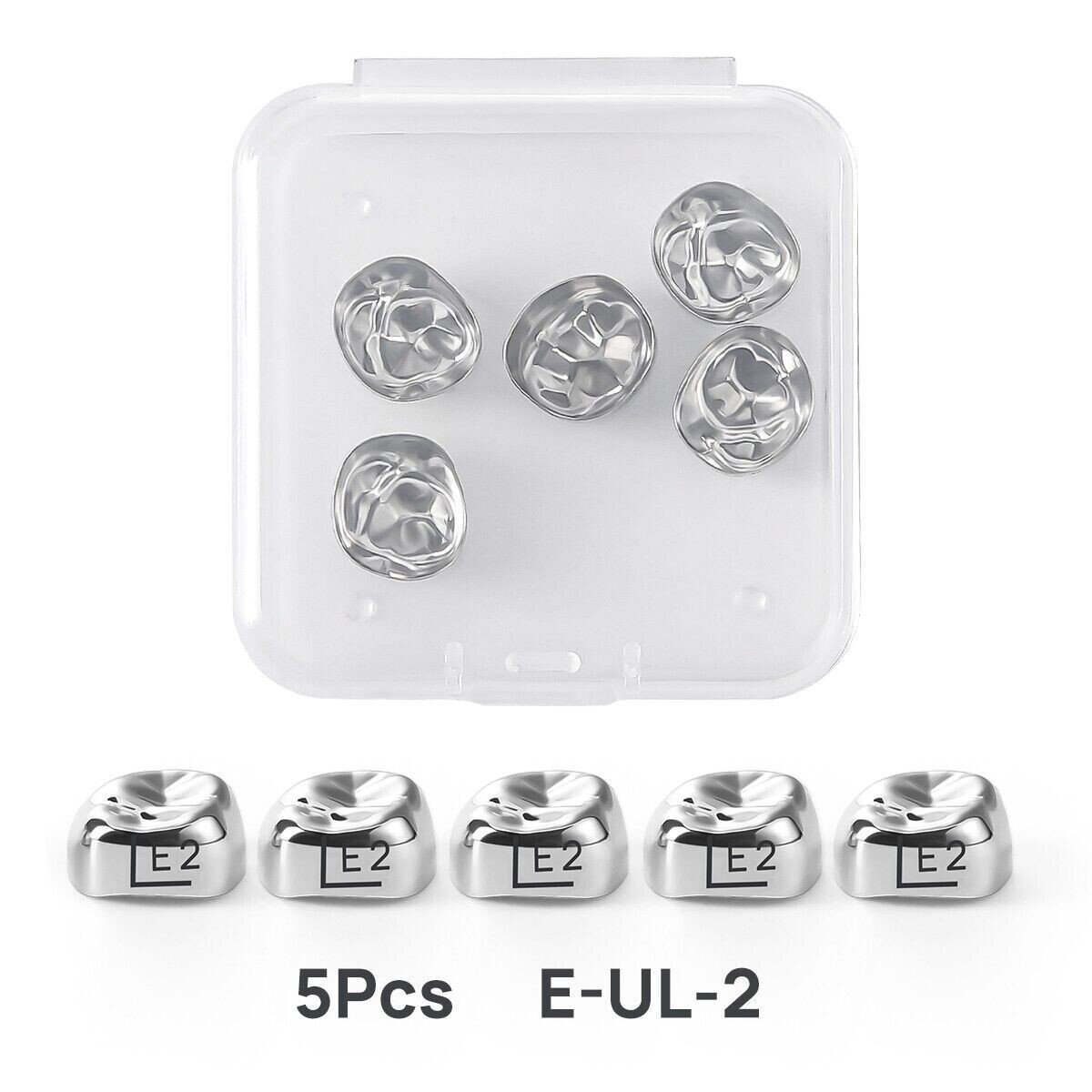 5 Pcs/Box Dental Stainless Steel Kids Primary Molar Crown Pediatric Metal Crowns