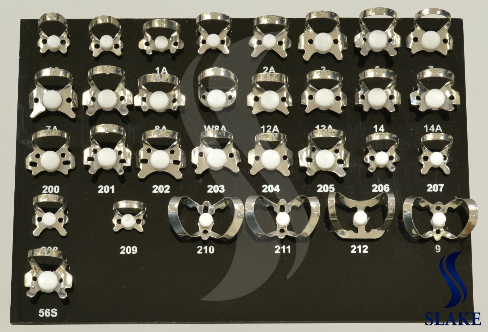 31 PCS ENDODONTIC RUBBER DAM CLAMP Dental Instruments ENDO With Black Tray