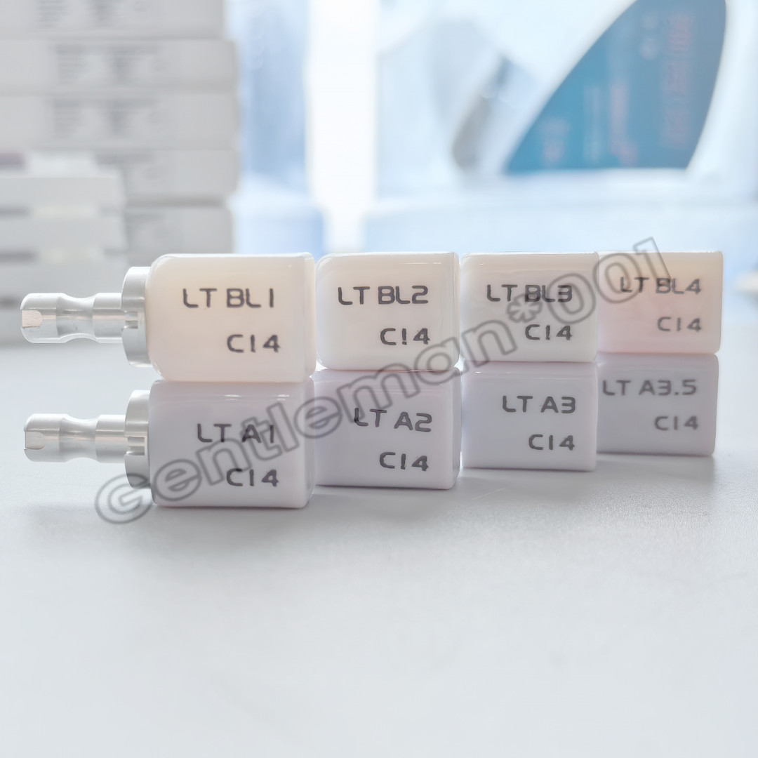 C14 LT Emax Dental Glass Ceramic Lithium Dislicate CAD/CAM Cerec Blocks 5Pcs/Box