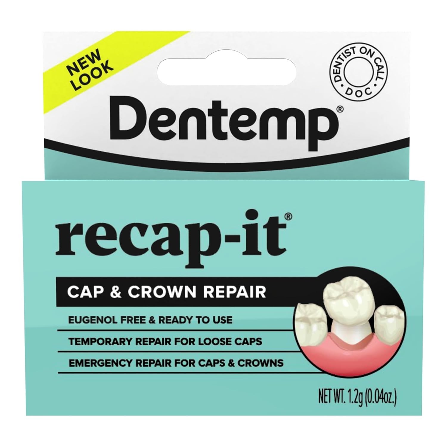 Recap-It Cap and Crown Repair Dental Kit – Fast Acting Formula Dental Cement …