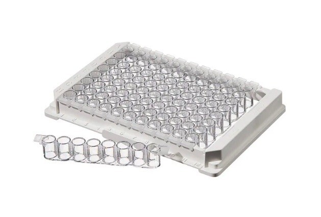 (10) THERMO Nunc 400uL Immobilizer Amino 12×8 Strips Clear Microplates 436013