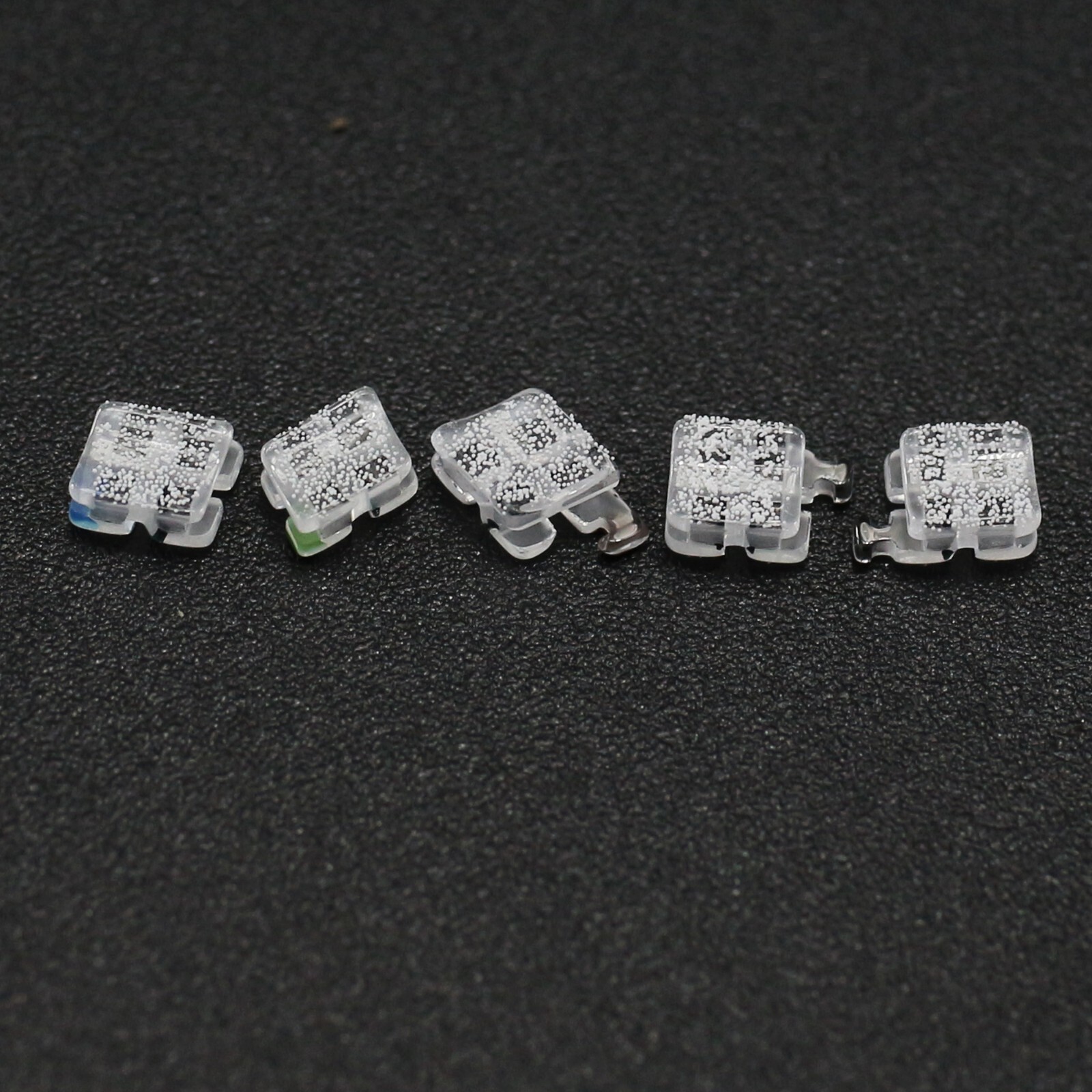20PCS Dental Orthodontic Sapphire Clear Bracket Brace Roth MBT 022 345 Hooks 5-5