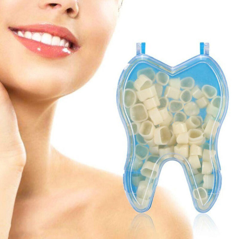 60pcs Temporary Porcelain Crown Posterior&Anterior Teeth Caps Molar Dental Resin