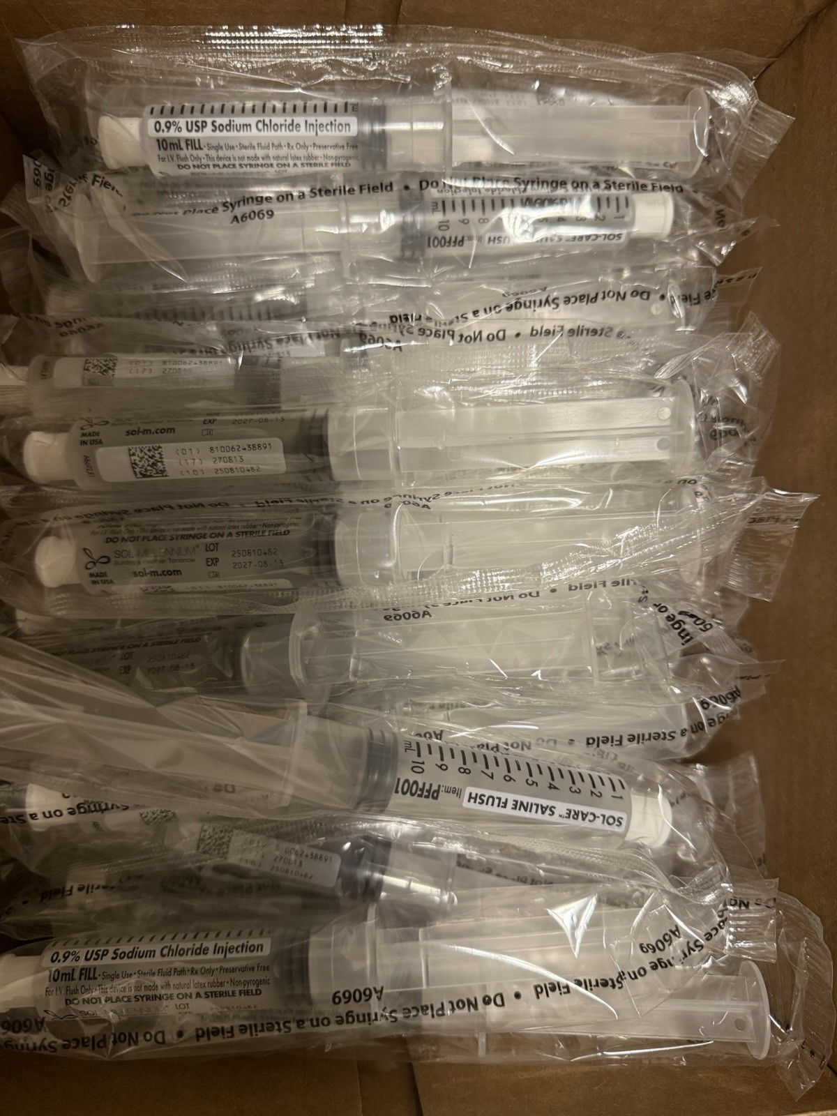 Sterile 0.9% Saline Applicator 10 mL – Individually Wrapped – 30 Pack – Exp 2028