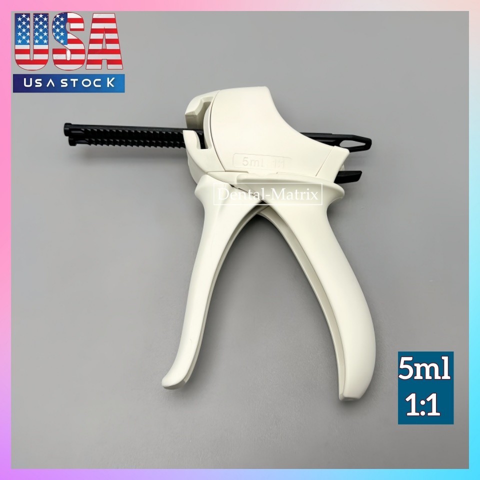 Dental Activa-Spenser Type Dispenser Gun For 5ml 1:1 Automix Syringes Cement Gun