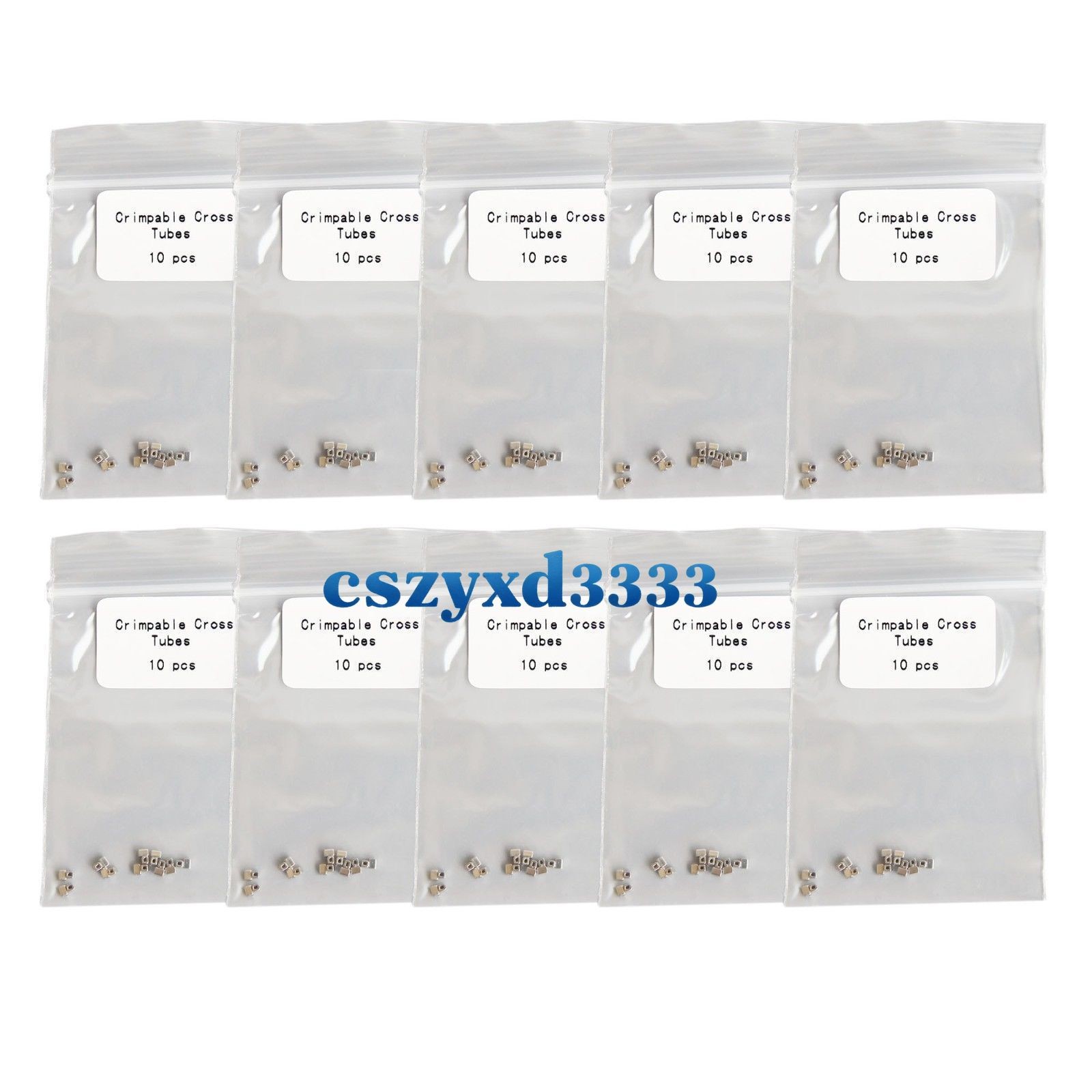Dental Orthodontic Accessory Crimpable Hook Double Tube Cross Type 10pcs/bag