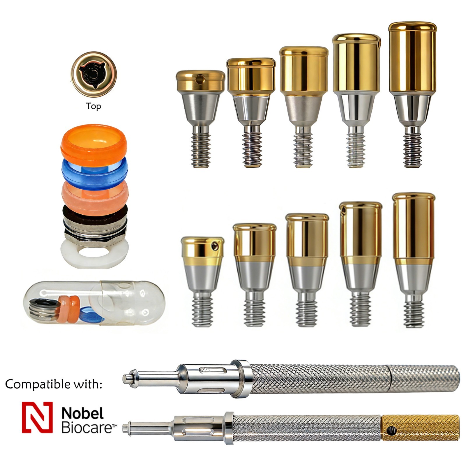 US For Nobel Active Biocare ZEST Locator Abutment Conical Connection NP/RP 1-5mm