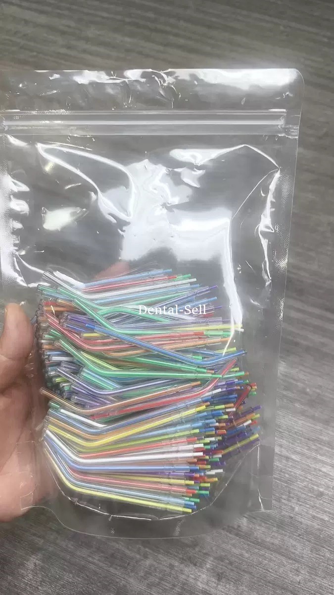 250/PK Dental Disposable 3 Way Air Water Syringe Spray Nozzles Tube Tips Rainbow