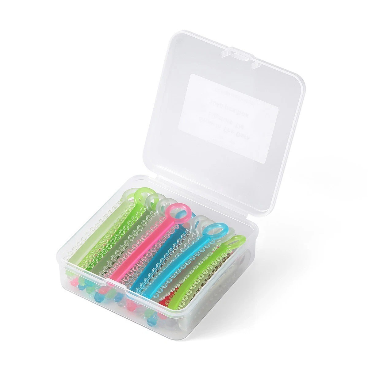1040 Pcs Dental Orthodontic Ligature Tie Elastic Rubber Band 5 Colors Night Glow