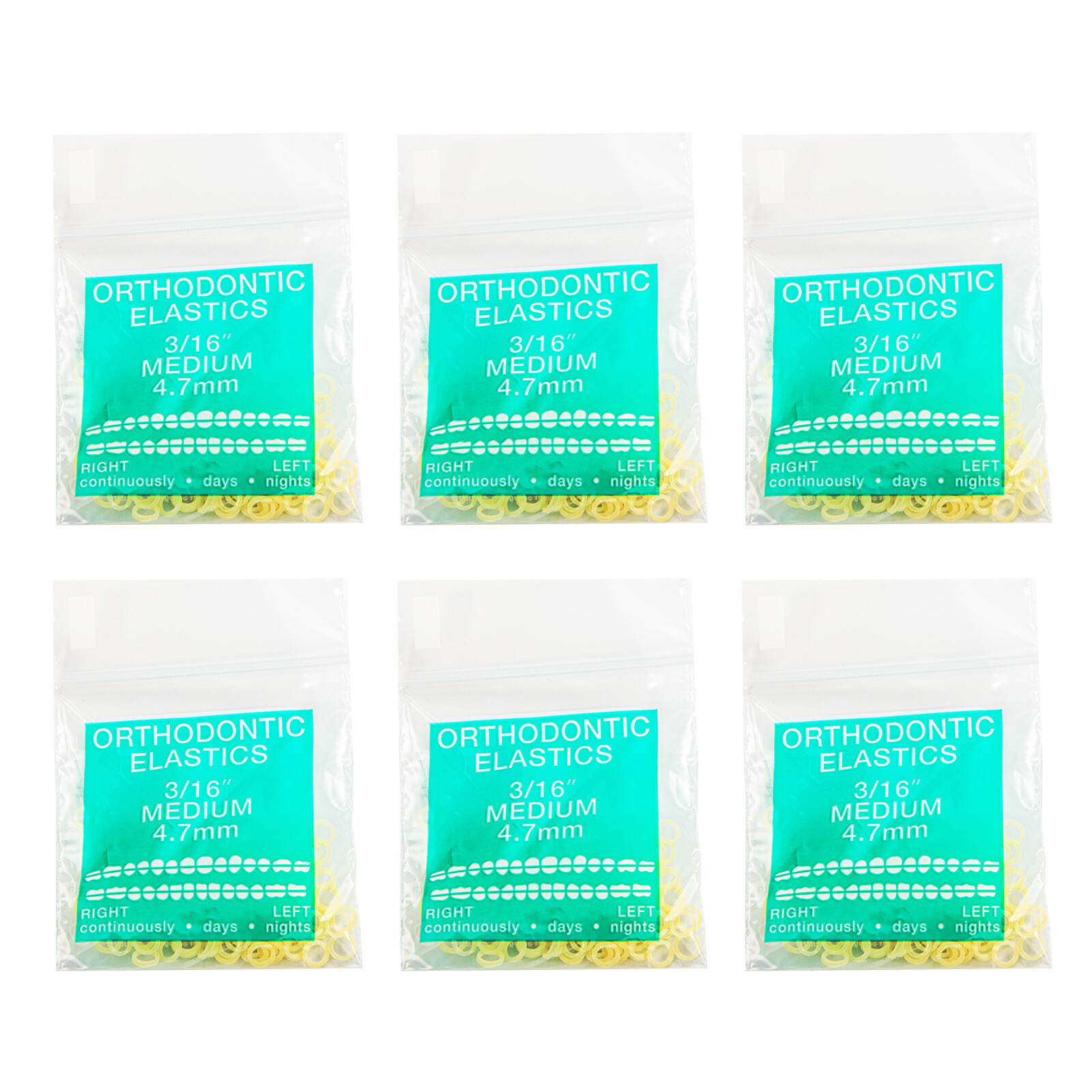 100PCS JMU Dental Orthodontics Intraoral Elastic Rubber Bands Latex Made In USA