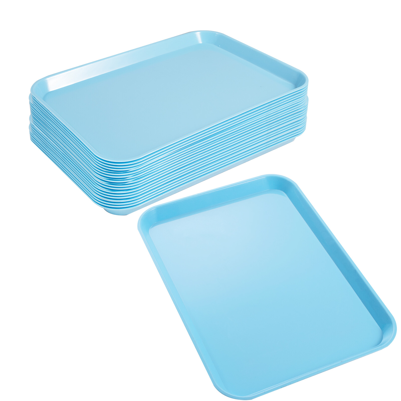 20PCS Dental Flat Trays Autoclavable Plastic Tray Size B 13.25X9.75″ (10 Colors)