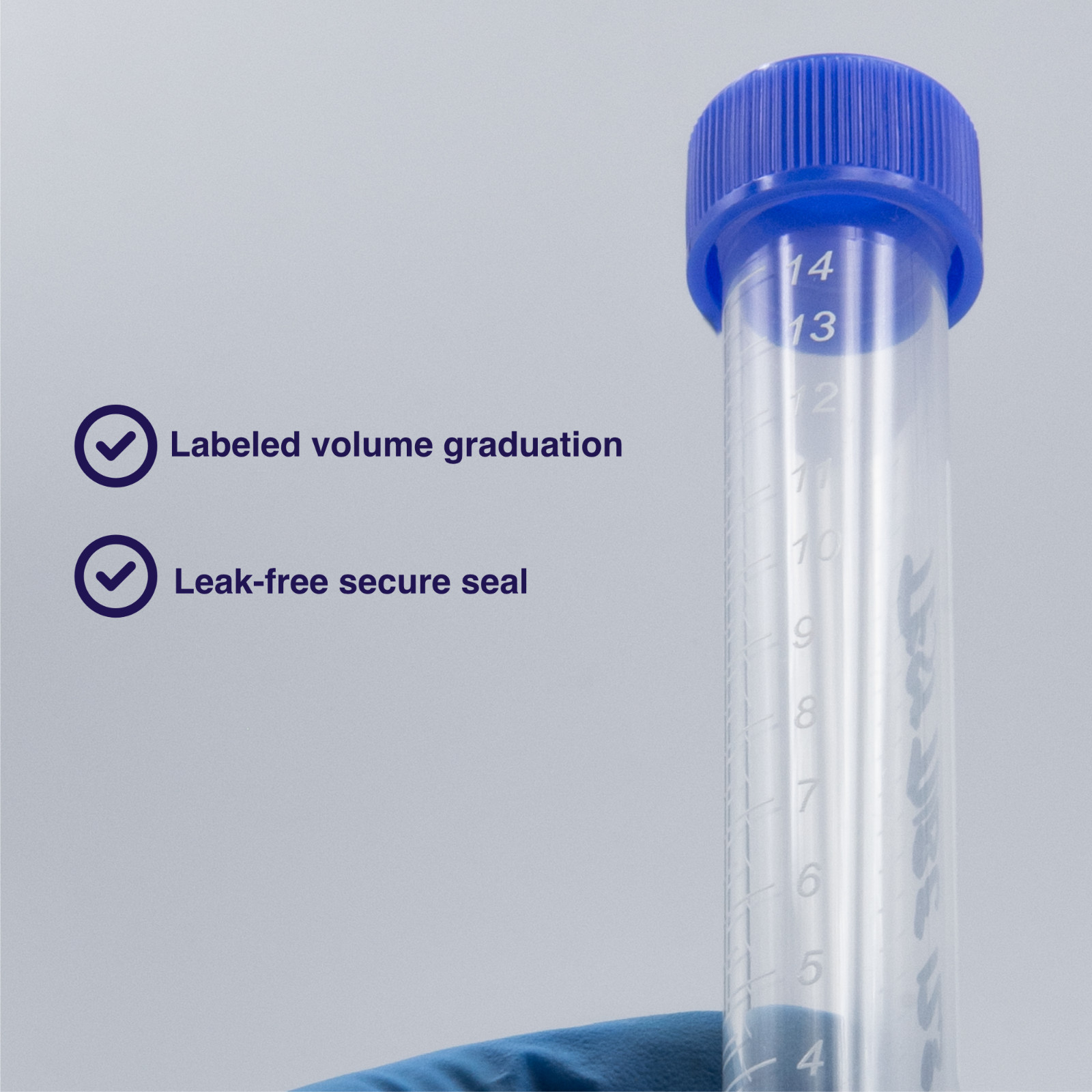 15mL Conical Centrifuge Tubes, Plastic Test Tube with Screw Caps