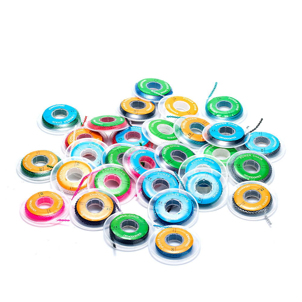 Dental Orthodontic Power Chain Elastic Rubber Bands For Braces Long/Short /Close