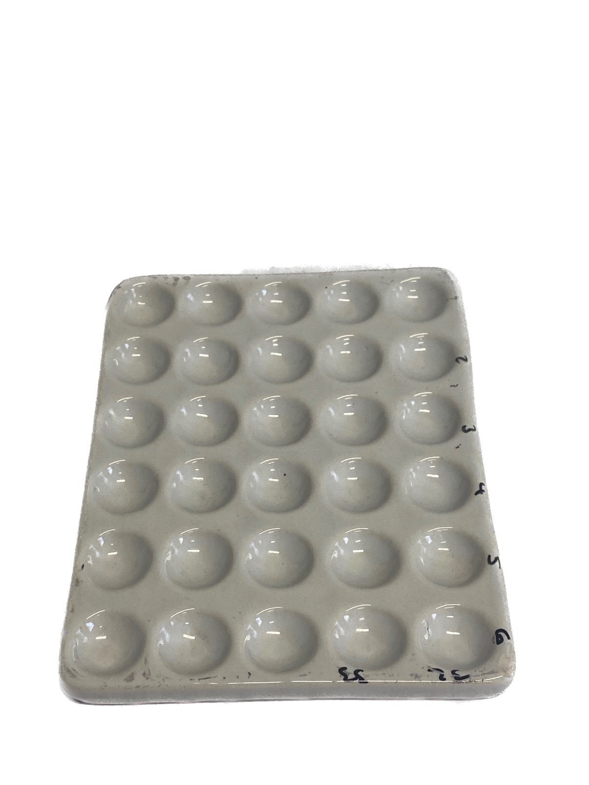 Laboratory Ceramic Porcelain 30-Well Depression Color Reaction Spot Plate 175mmB