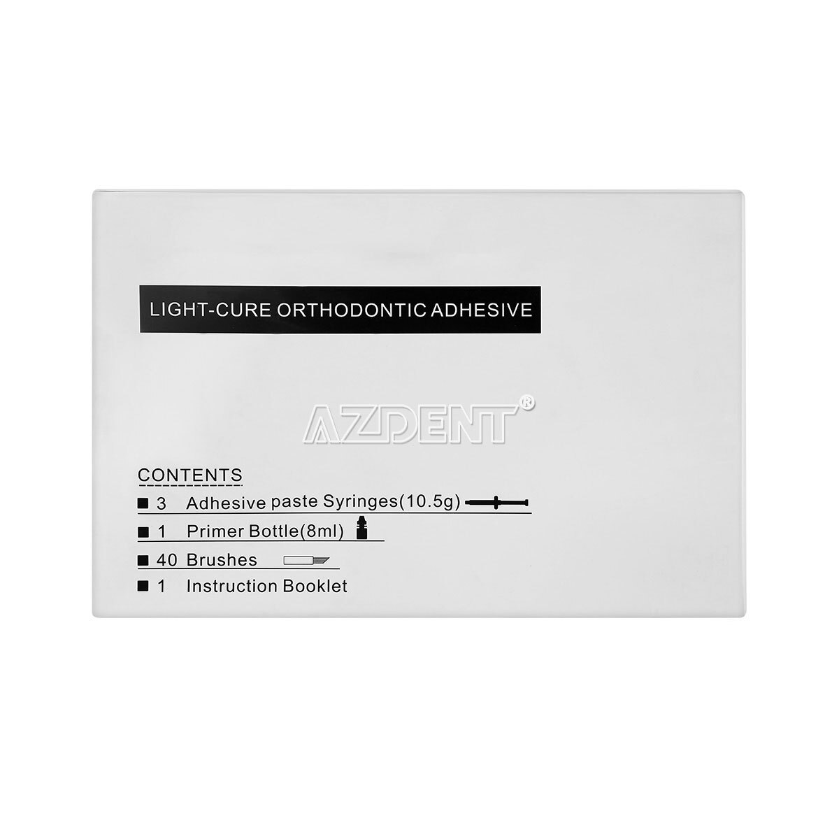 Dental Orthodontic Bonding System Adhesive paste Syringes Light Cure Brushes Kit