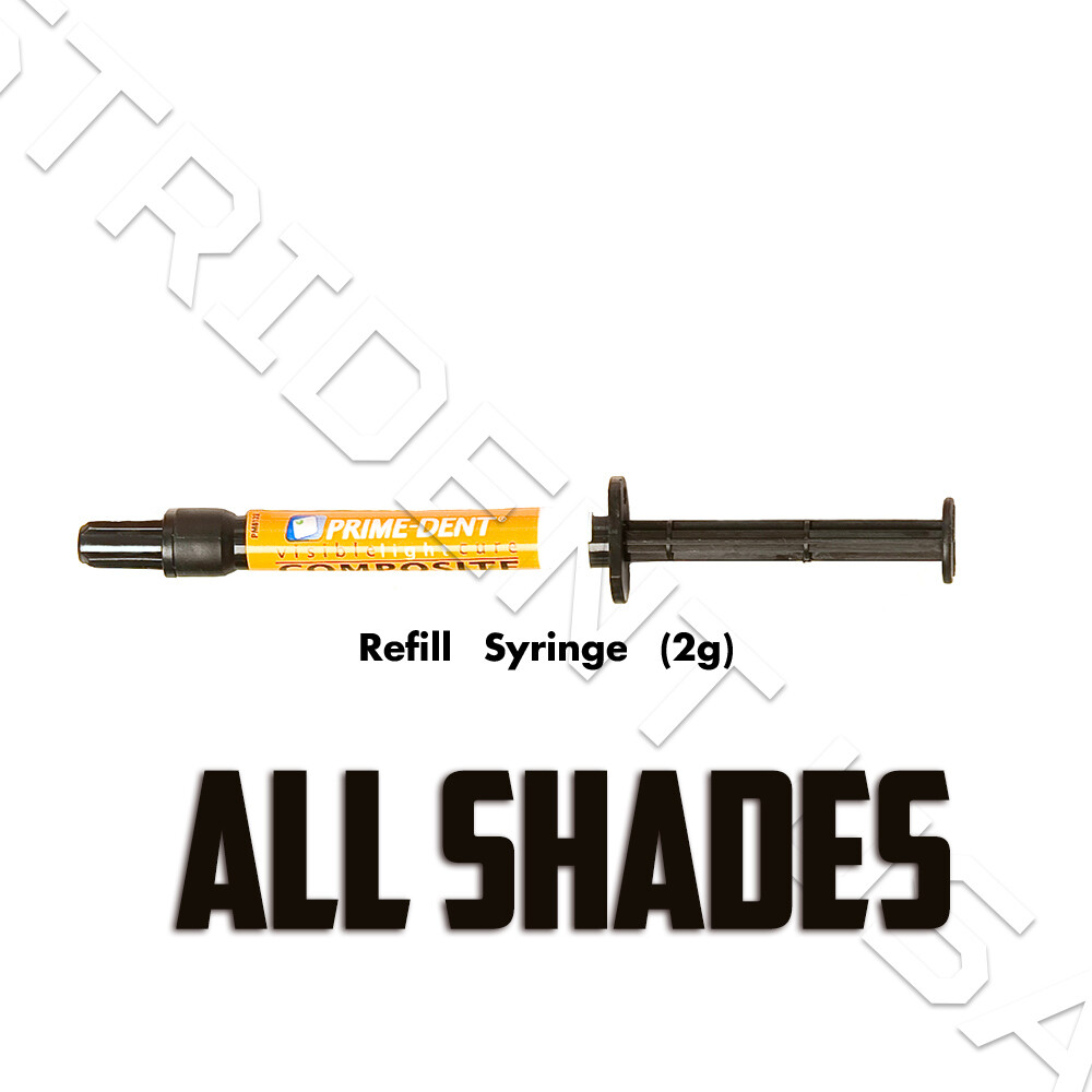 Prime Dent VLC Light Cure Flowable Composite – 2 gram syringe Multiple Shades
