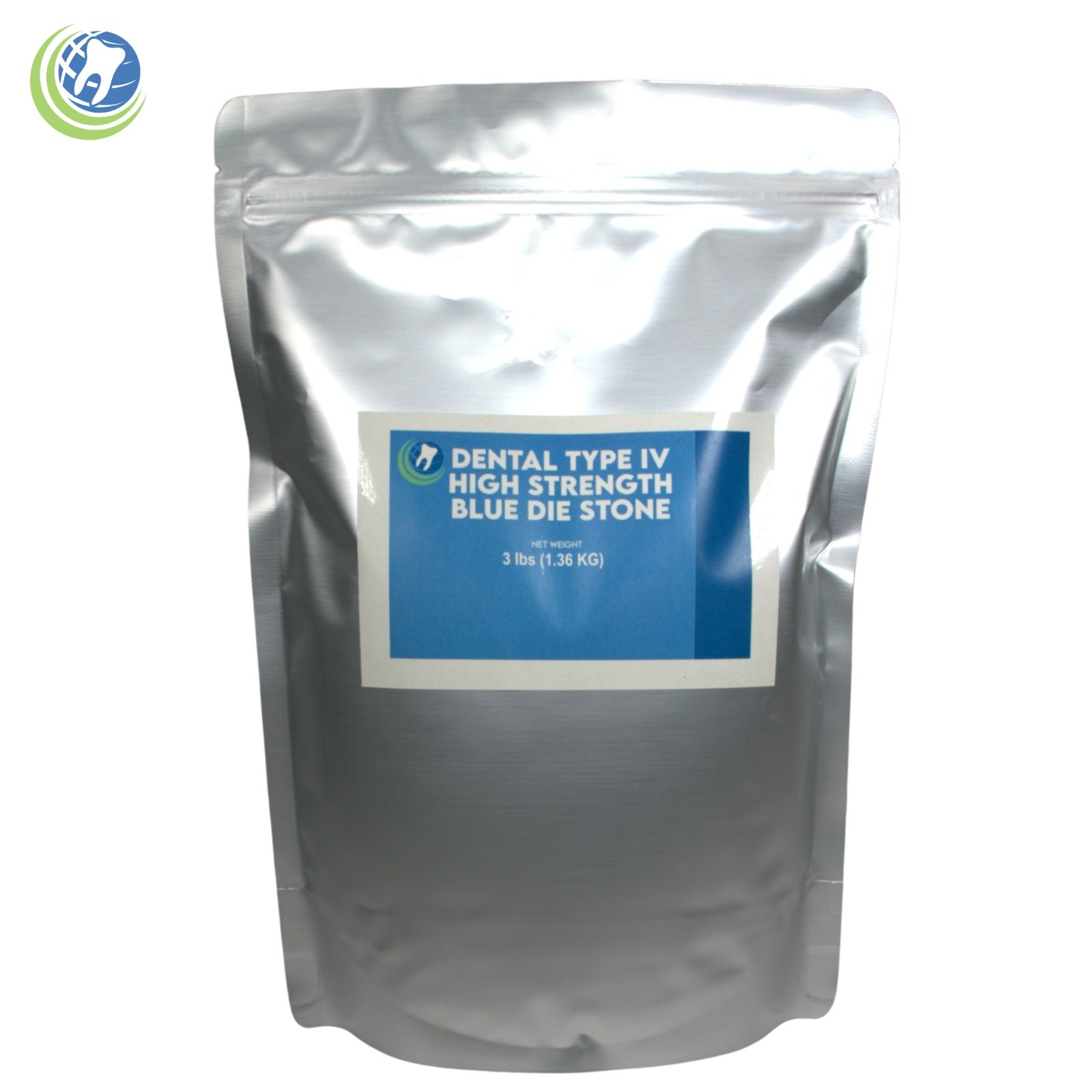 DENTAL GYPSUM DIE STONE TYPE IV BLUE HIGH STRENGTH COMPOUND LOW EXPANSION 3 Lbs