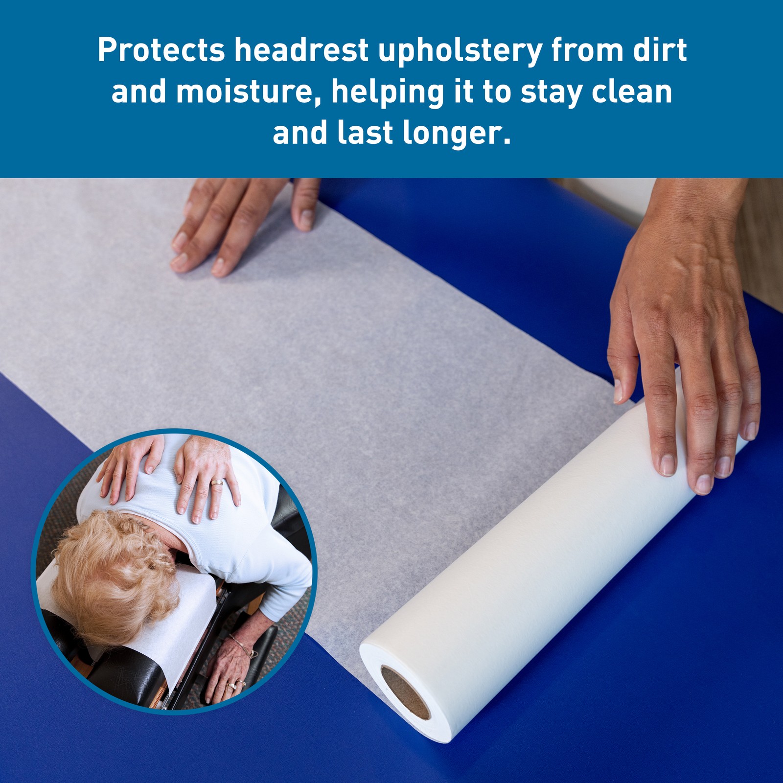 BodyMed Premium Headrest Paper Rolls for Chiropractic Exam Table, Disposable