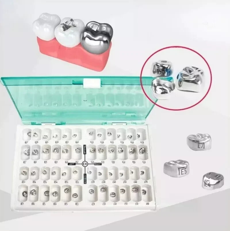 Dental Stainless Steel Primary Pediatric Pedo Molar Crowns Baby Kids Teeth Crown