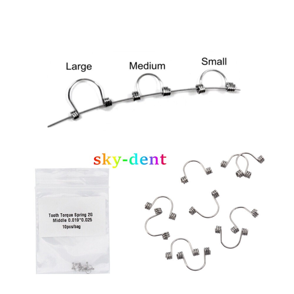 10/100 Pcs Dental Ortho Torquing Torque Rectangular Spring Anterior Teeth Wires