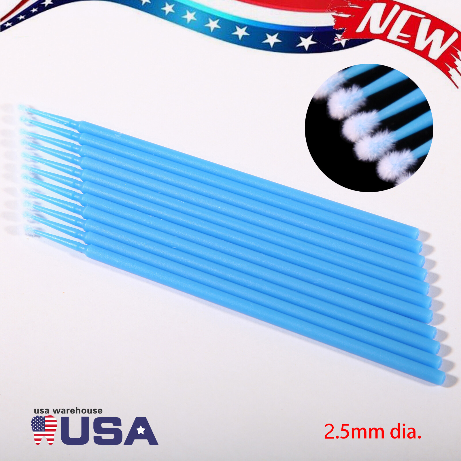 100-400pcs micro applicator micro brush Regular fine ultrafine dental beauty