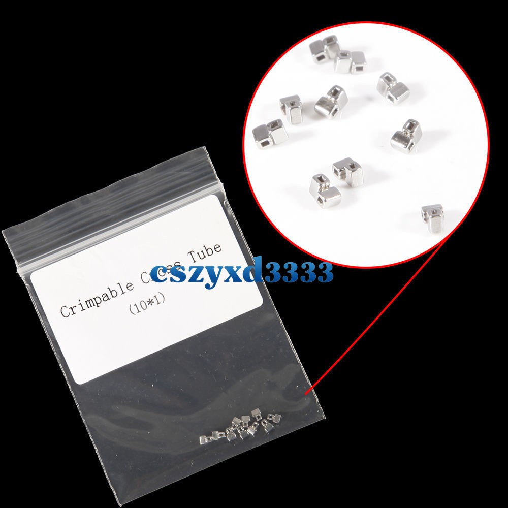 Dental Orthodontic Accessory Crimpable Hook Double Tube Cross Type 10pcs/bag