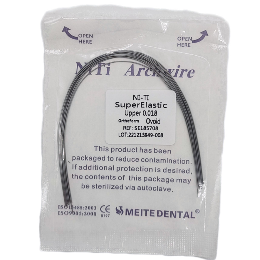 100Packs Dental Ortho Arch Wires Super Elastic Niti Round 012~020 Upper&Lower