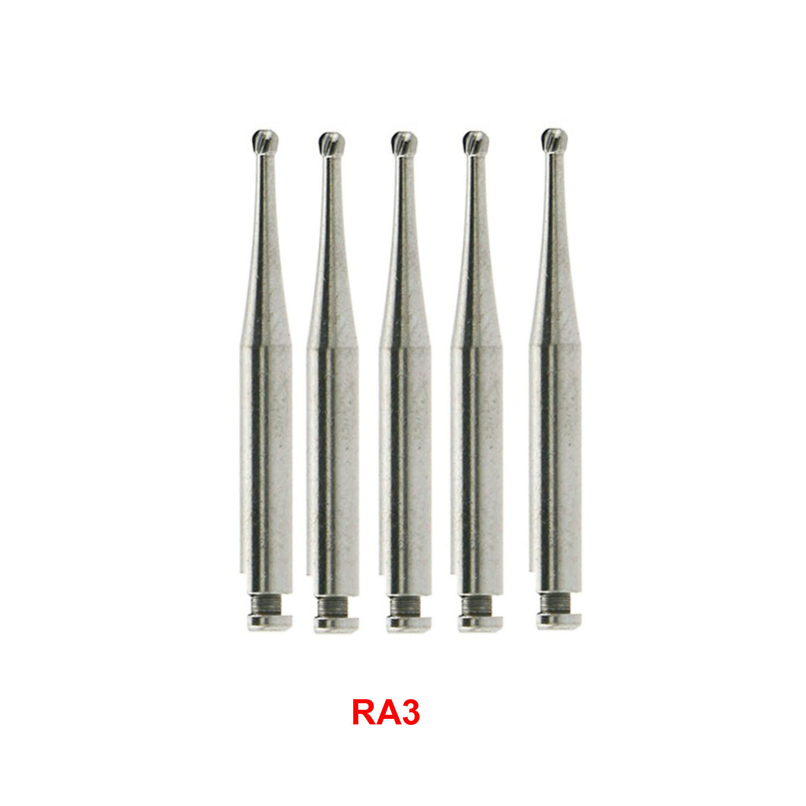 5Pcs Dental Carbide Bur Round f/ Slow Speed Latch Type RA#1-#8 Burs Contra Angle