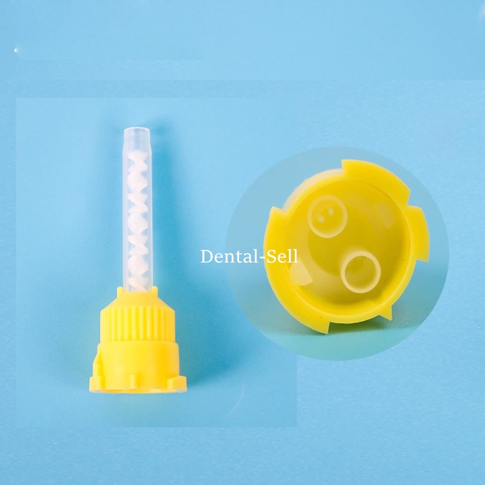 50 Pcs Dental Impression Intraoral Mixing Tips Short 5CM Yellow 1:1 USA