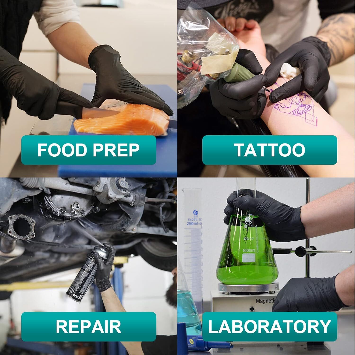 Schneider Vinyl Synthetic Exam Gloves, 4 Mil, Latex Free Disposable Gloves