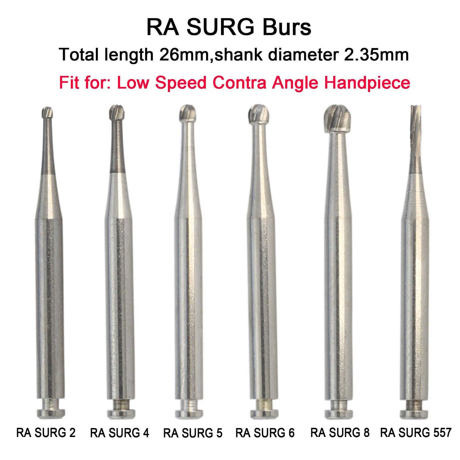 Wave Dental Carbide RA Latch Burs Taper Fissure Round Surgical Bur 4 8 701 557
