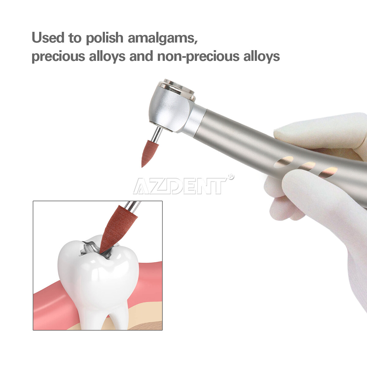 5 Packs Dental Brownie Mini Points Polishers Burs FG 0413 FG 1.6mm High Speed