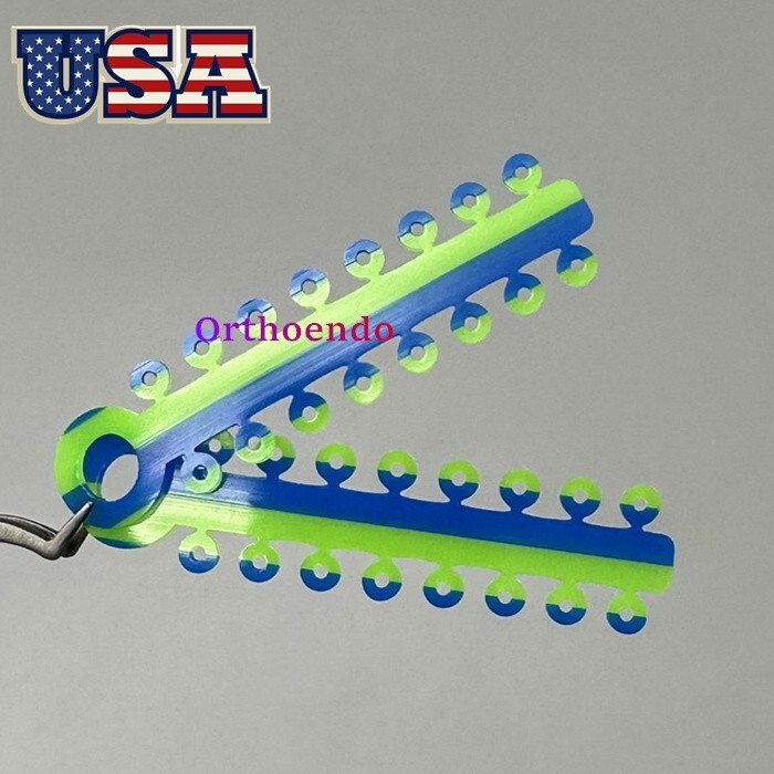 1 Bag Dental Orthodontic Elastic Ligature Ties Rubber Bands Single/Double Colors