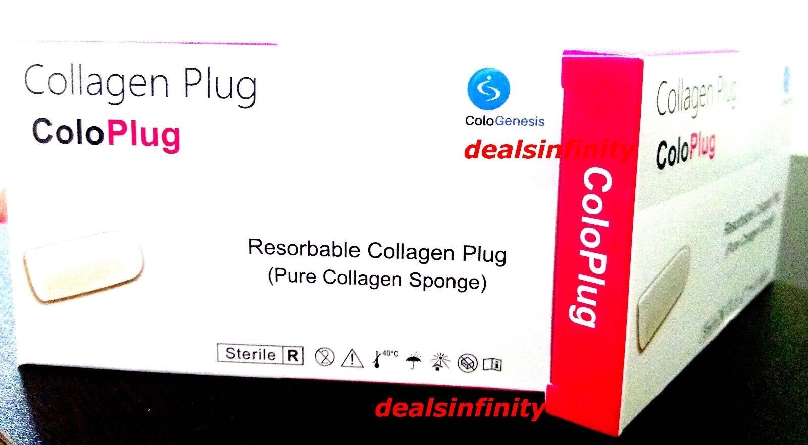 100 Pack of Colo Plug – Resorbable Collagen Plug 8x20mm