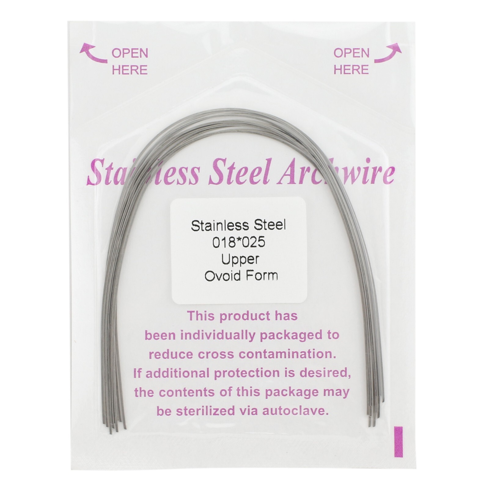 100pcs Dental Orthodontic Arch Wire Stainless Steel Ovoid Form Round Rectangular