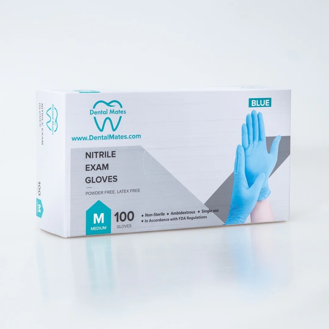 100pcs Disposable Nitrile Gloves 4mil Latex-Free, Powder-Free Medical Grade