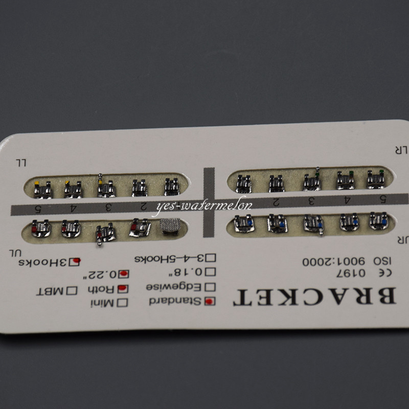 20 Pcs/Pack Dental Orthodontic Metal Bracket Brace Standard Roth.022 Hooks 3